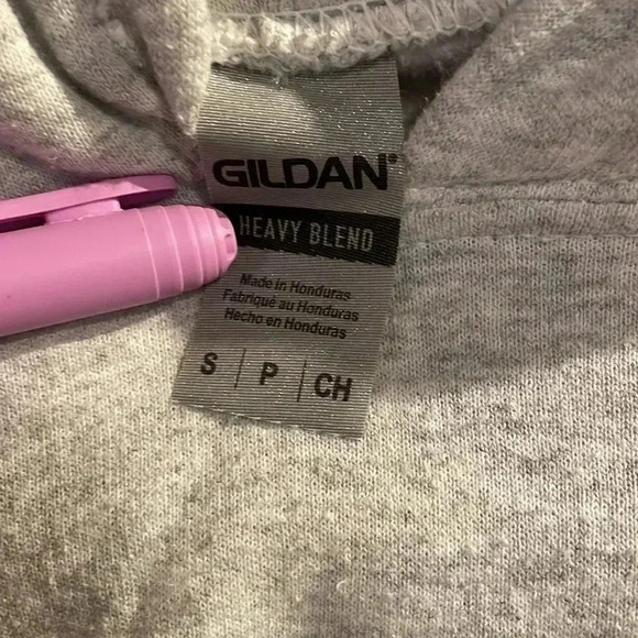 Fit By Katy Branded Gray Gildan Hoodie Kangaroo Pocket Women’s Small - Picture 4 of 6
